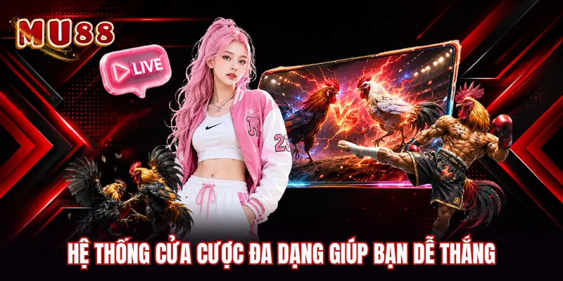 Hệ thống cửa cược đa dạng giúp bạn dễ thắng.