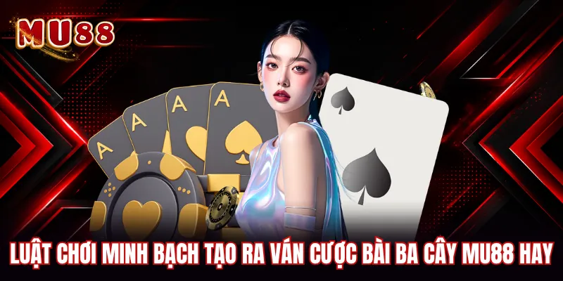 Luật chơi minh bạch tạo ra ván cược bài ba cây MU88 hay